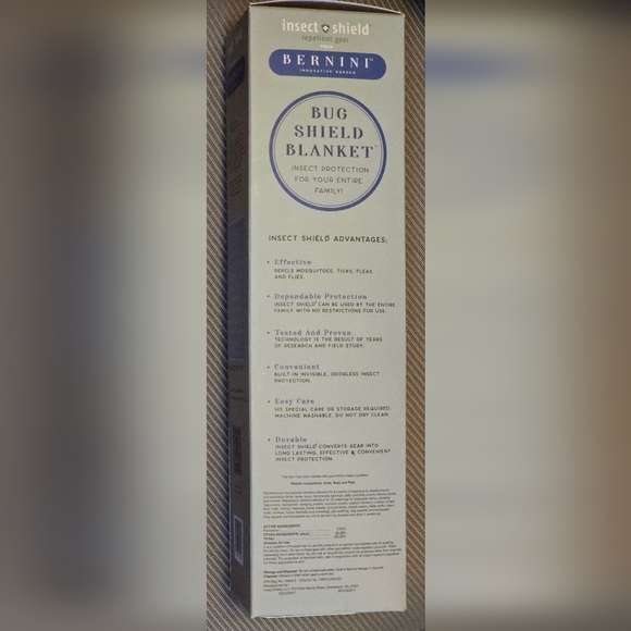 BERNIN IBERNINI Outdoor Bug Shield Blanket: Machine Washable, Striped Polyester - Picture 3 of 4